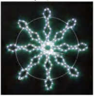 2D световая фигура "Снежинка" Snow flake Motif Light (4, диаметр 56 см, свечение белое)