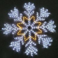 2D световая фигура "Снежинка" Snow flake Motif Light (диаметр 56 см, свечение белое + жёлтое)