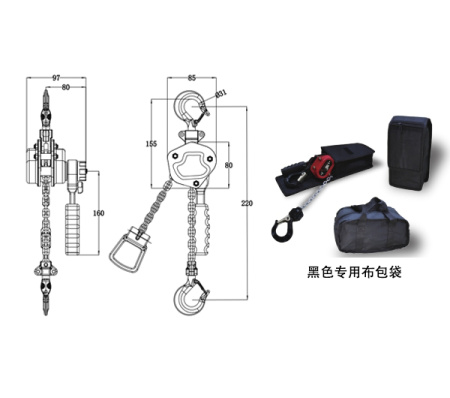 Таль ручная цепная Huaige DC 500 (500кг, 4мм) 