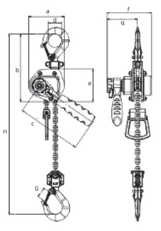 Лебёдка ручная цепная Huaige VN-250 