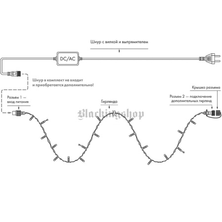 Гирлянда светодиодная "Стринг-лайт" с эффектом Flash-мерцания 10M 100LED 220V IP65 Цвет свечения: Тёплый белый + Белый(Flash), Провод: Каучук белый, уличная