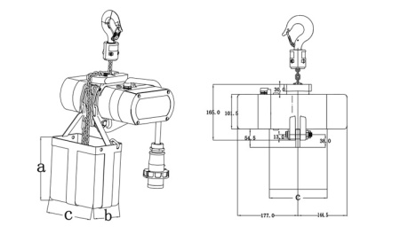 Таль электрическая цепная Huaige D8 2000(2Br) (2 т, высота подъёма 10 м, цепь 7.1 мм) 