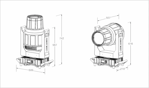 Вращающаяся голова LIGHT SKY SHARK LASER (Economic) 260W