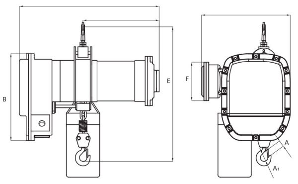 Таль электрическая цепная Huaige HGFB02-01 (2т, высота подъма 6-12 м) 