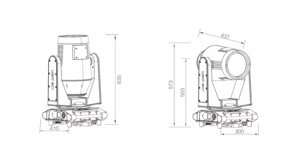 Вращающаяся голова LIGHT SKY AQUABEAM400LL-E 530W