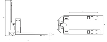 Электрическая гидравлическая тележка Huaige EV-3.0-B 