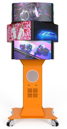 Светодиодный видеопилoн Angulus Pro, четырёхсторонний, кинетический, экран 640х960мм, шаг пикселя 2мм, для помещений купить в Минске - ledmagic.by