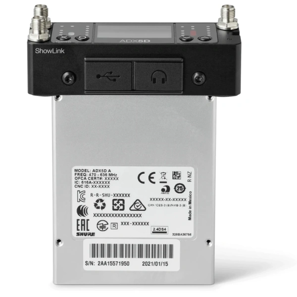 Портативный беспроводной приёмник Shure ADX5D