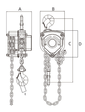 Таль ручная цепная Huaige HM-B1.0 (1 т, высота подъёма 6 м, цепь 6.3 мм) 