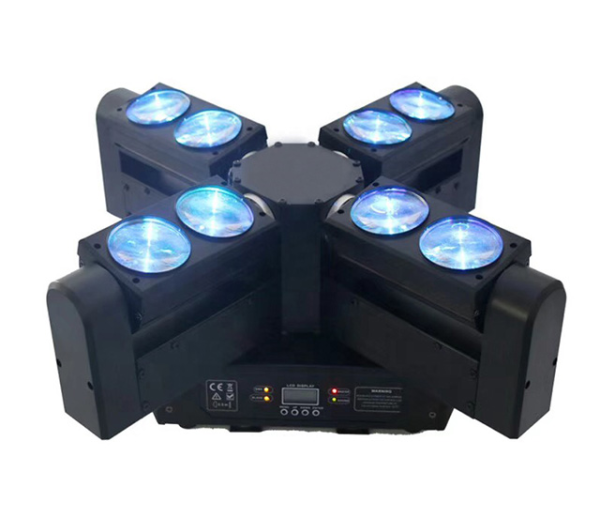 Вращающаяся голова DESON LM-507 8 eyes 4in1 RGBW led Moving Head Beam Cross Light