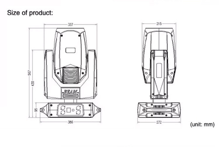 Вращающаяся голова Botai 350W 17R Lamp BEAM Moving Head Light