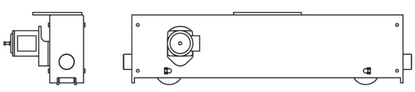 Система двухрельсовых самоходных грузовых тележек Huaige DGTC-3.5-300 (15 т, длина тележки 3.5 м, диаметр шестерни 300 мм) 