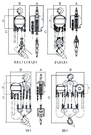 Таль ручная цепная Huaige CK 2T (2 т, высота подъёма 3 м, цепь 6 мм) 